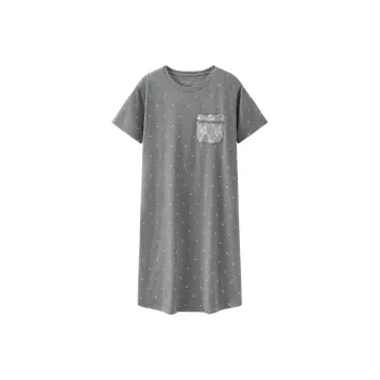 JINGYUN Nightgown Women's Starlight Gray