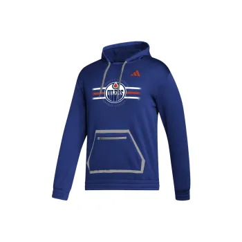 Adidas Oilers Team Issue Pullover Hoodie Sweatshirt Men's Royal Blue