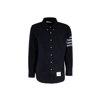 THOM BROWNE Flannel 4 Bar Straight Fit Shirt