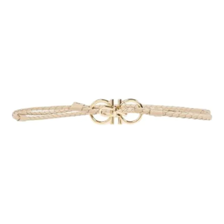 Ferragamo Braided Logo Detail Belt-0