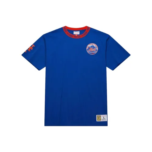 Mitchell & Ness x MLB New York Mets Jacquard Ringer T Shirt Men's Royal Blue