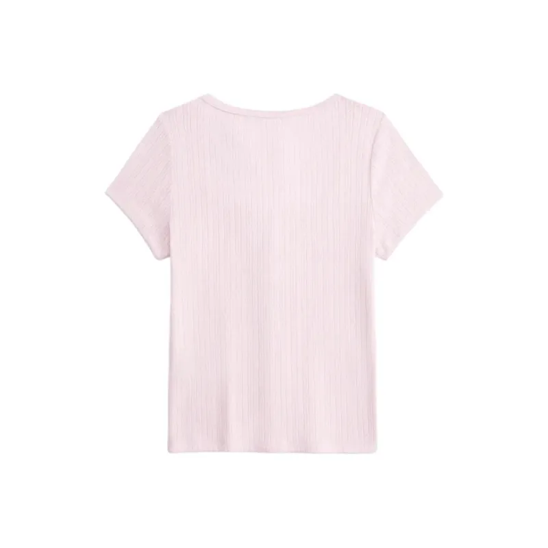 Hollister T Shirts Women's Pink-1