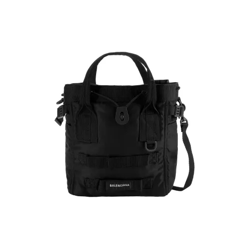 Balenciaga Polyester Handbag Crossbody Bag Shoulder Bag Large Size Women's Black