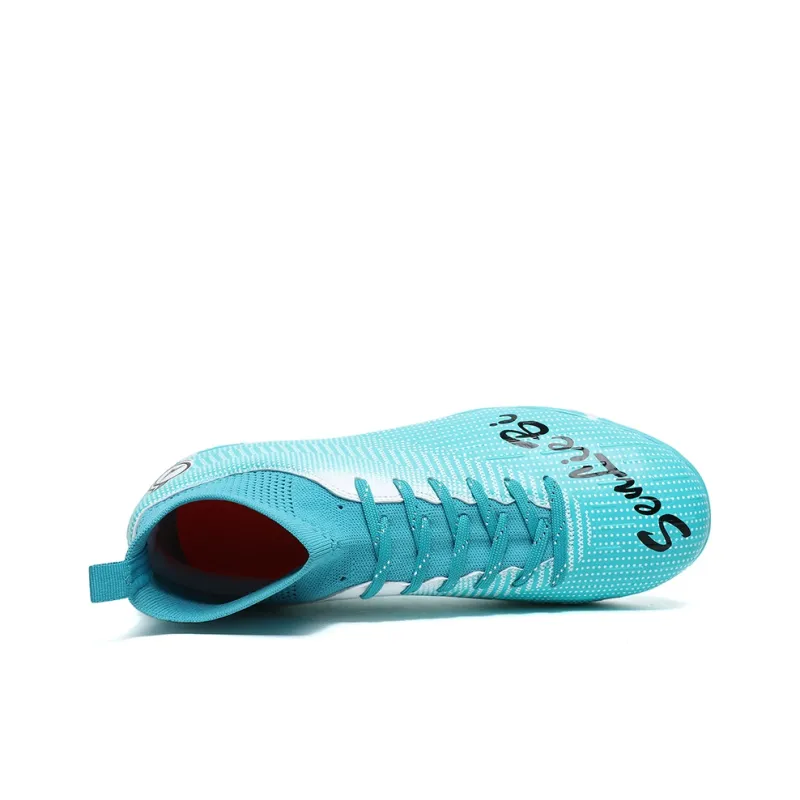QIUTEXIONG FG Rubber Long Studs TF Rubber Broken Studs Soft Ground Firm Ground Slip Resistant Soccer Shoes Unisex-16