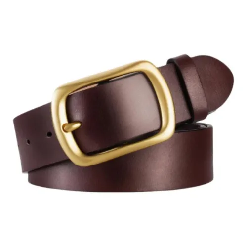Warrior Copper Leather Belts Men's Coffee Width 3.8CM