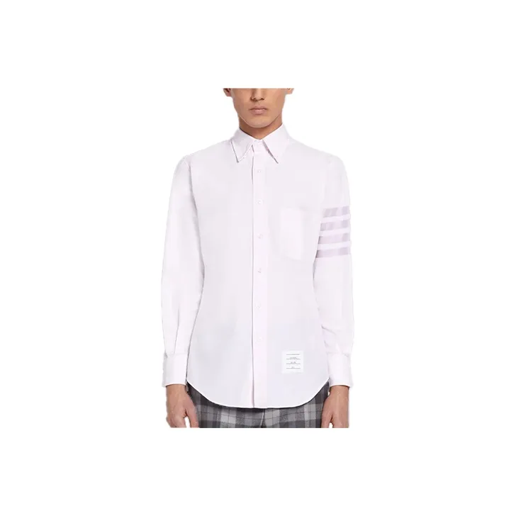 THOM BROWNE Satin Weave 4 Bar Shirt-0