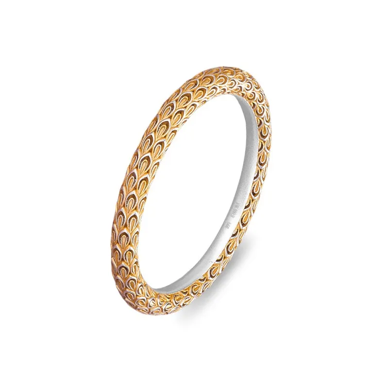 RURA 999 Fine Silver Bangles Women's Gold-0