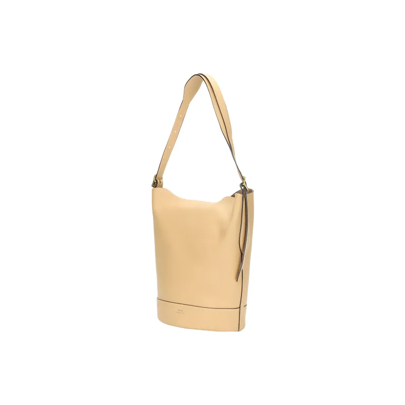 Polo Ralph Lauren Bellport Cow Leather Bucket Bag Handbag Shoulder Bag Women's Brown-1