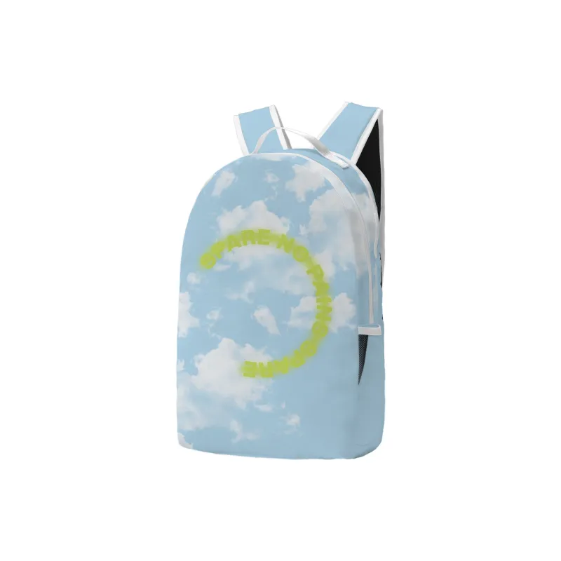 Spare No Pains. Polyester Students Backpack Regular Unisex Blue-1