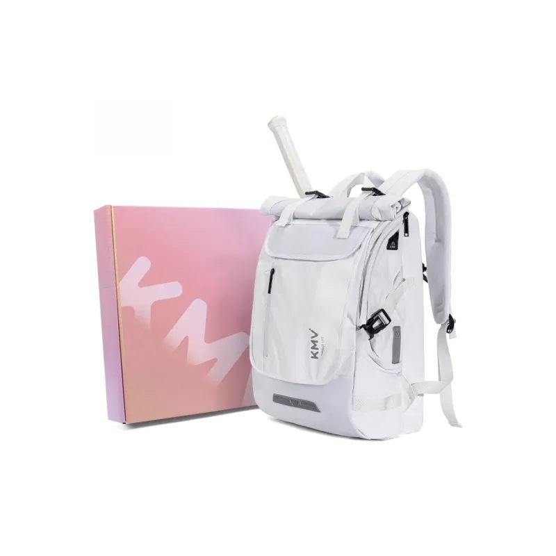 KMV Polyester Backpack Regular Unisex White/Black-11