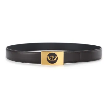 V.V.Brown Cow Leather Belts Men's 3.5cm