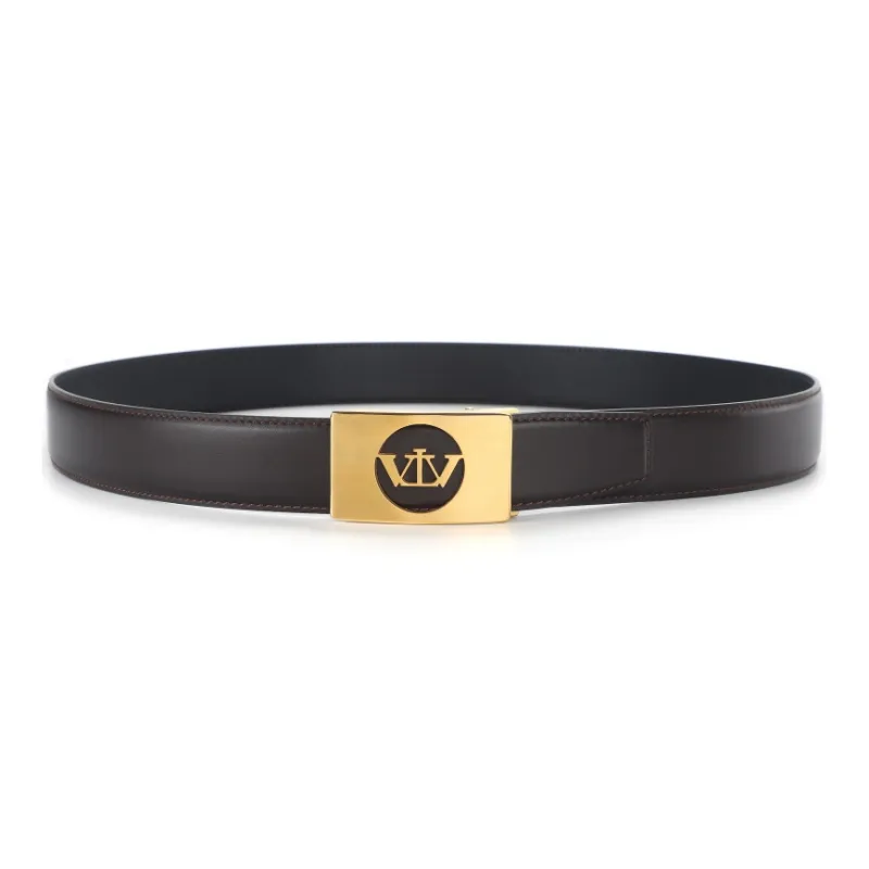 V.V.Brown Cow Leather Belts Men's 3.5cm-7