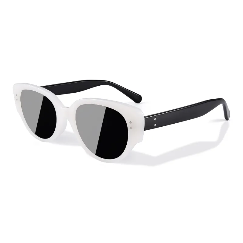 PULAIS Plate Frame TR/Memory Plastic Cat Eye Sunglasses Unisex-6