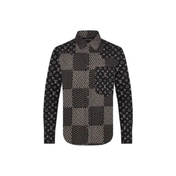 LOUIS VUITTON X Nigo Mngm Waves Giant Damier Flannel Shirt