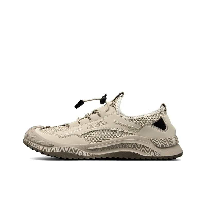 HLA Casual Shoes Men Low Top Army Green/Sand-5