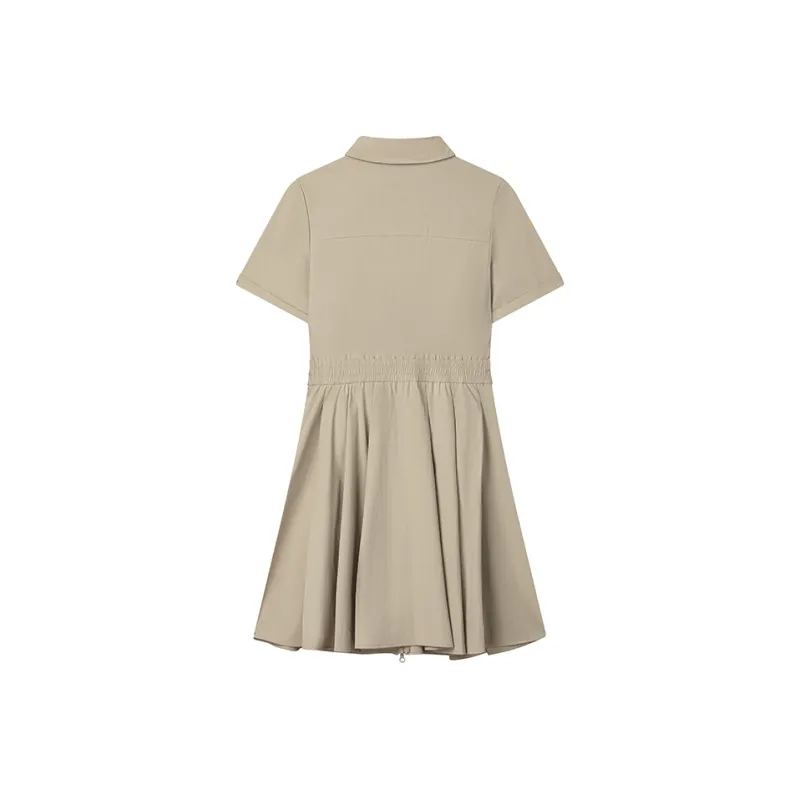 FILA ORIGINALE Short Sleeved Dresses Women's Wild Grass Khaki-1