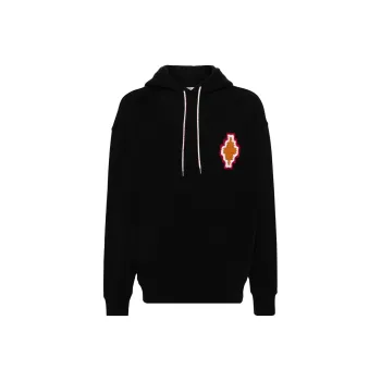 Marcelo Burlon Macrame Cross-Patch Hoodie