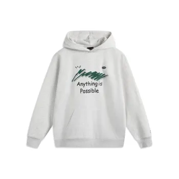 LiNing Sports Life Collection Sweatshirt Unisex Heather Gray Deep Antarctic Gray