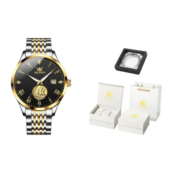 OLEVS Mechanical Movement Stainless Steel Watchband Watch Men's Watches White Dial