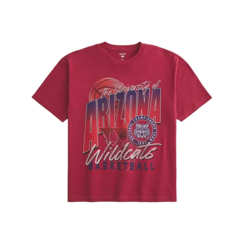 Hollister T Shirt Men's Dark Red-0