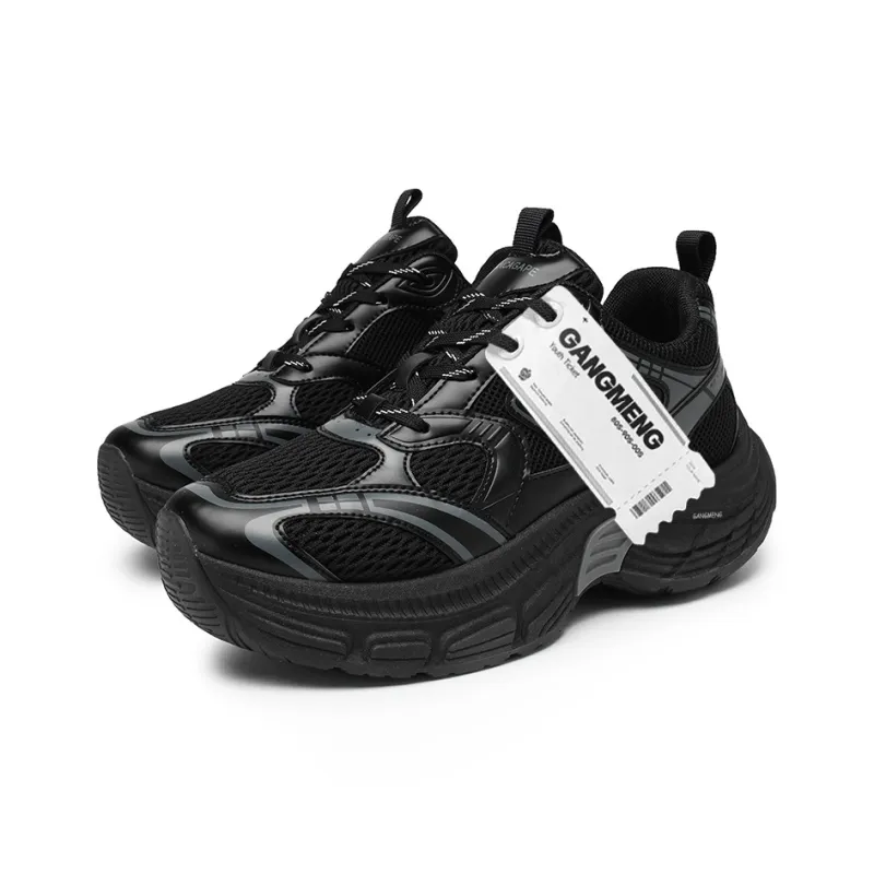 Hong Kong Meng Slip Resistant, Breathable, Height Increasing Low Top Chunky Sneakers Men's-19