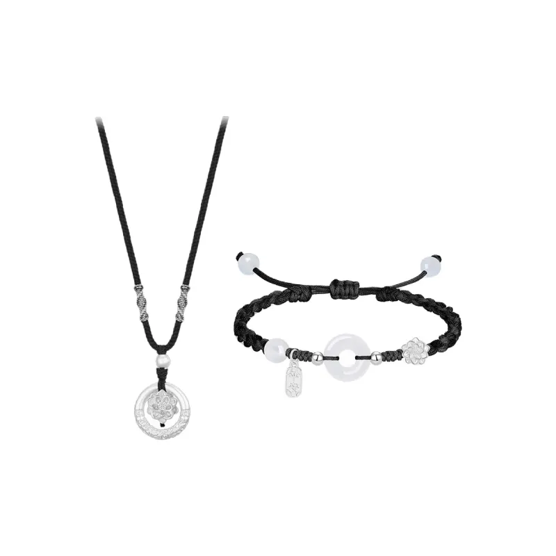 CHINA GOLD 999 Fine Silver Necklaces Women's-7