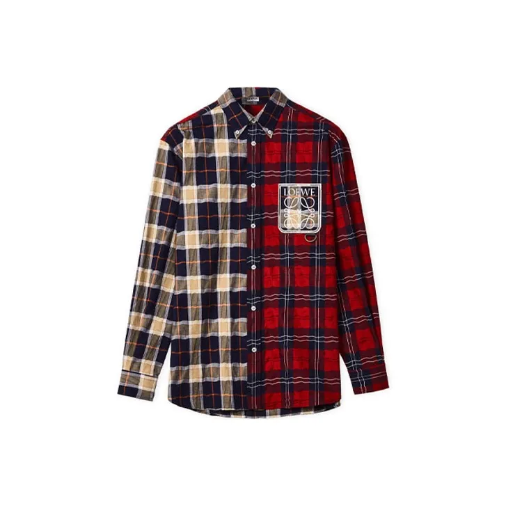 LOEWE Patchwork Check Shirt-0