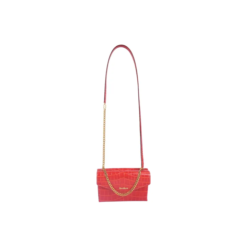 SANSONT Cow Leather Shoulder Bag Regular Women's Multicolor-6
