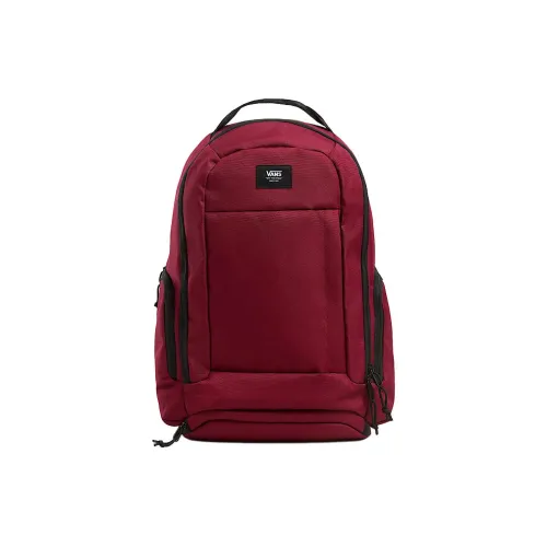 Vans Polyester Backpack Unisex Burgundy Red