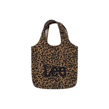 Lee Polyester Shoulder Bag Women's Leopard Print Brown