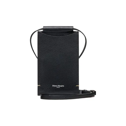 Maison Margiela Cow Leather Cell Phone Pouch Unisex Black