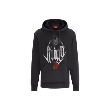 HUGO BOSS Logo Printed Drawstring Hoodie