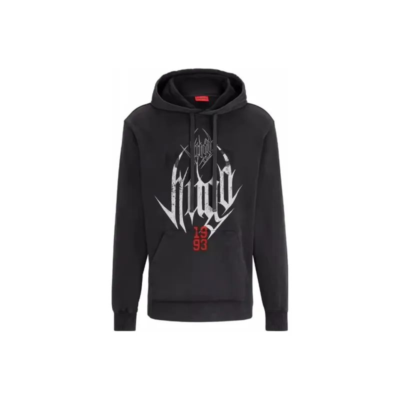 HUGO BOSS Logo Printed Drawstring Hoodie-0