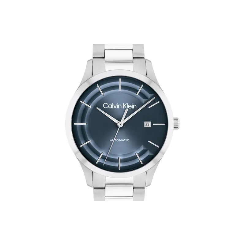 CALVIN KLEIN Knight Wrist Watch Automatic Mechanical Movement Steel Strap 40mm Blue Dial Unisex-3