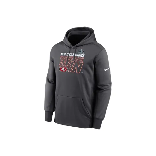 Nike San Francisco 49ers 2023 NFC Champions Trophy Collection Sweatshirt Men's Gray