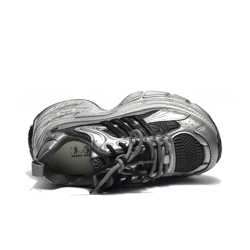 Yang Nianhua Cushioning, Slip Resistant, And Abrasion Resistant Low Top Chunky Sneakers Women's-4