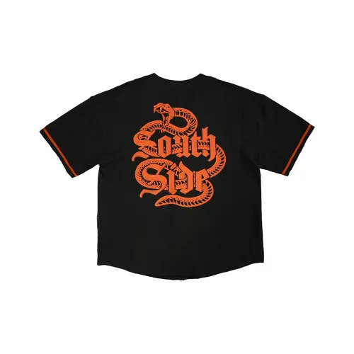 Holycrap Large Snake Pattern T Shirt Unisex Black