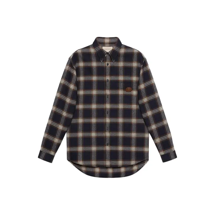 GUCCI Shirts Men Navy Blue-0