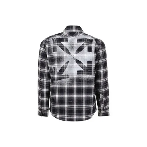 OFF WHITE Stencil Flannel Check Shirt