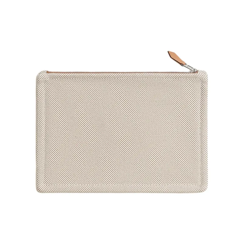 HERMES Cotton Storage Bag Small Size Unisex 05 Argente Silver-1