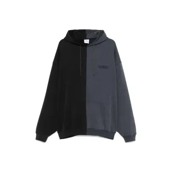 Vetements Split Cut-Up Logo Embroidered Hoodie