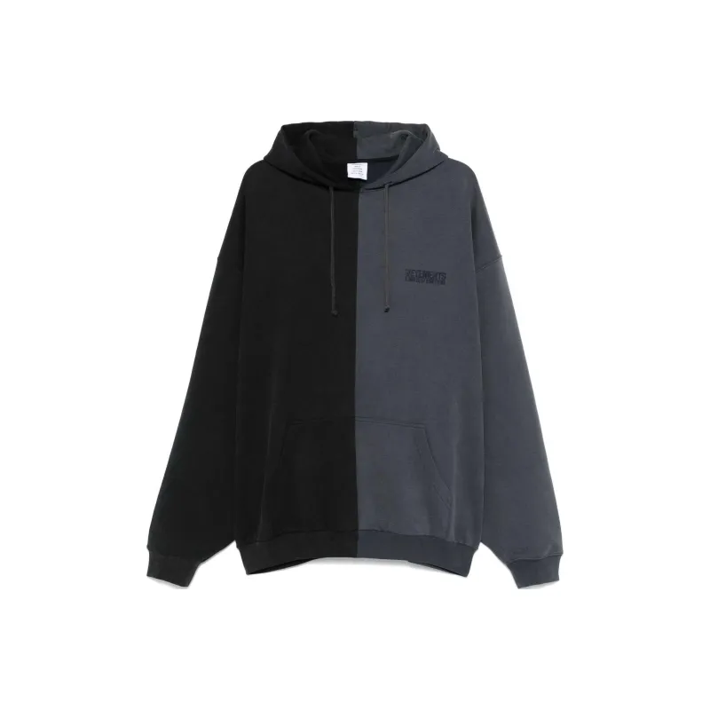 Vetements Split Cut-Up Logo Embroidered Hoodie-0