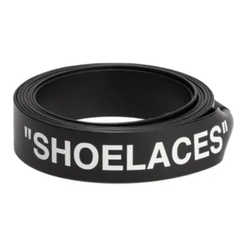 OFF WHITE Leather Belts Men's Black Width  2.5CM