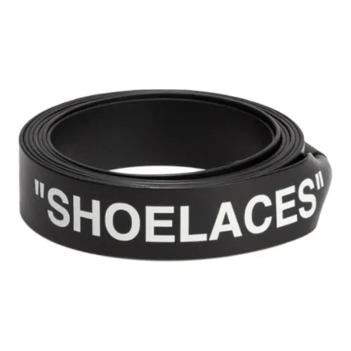 OFF WHITE Leather Belts Men's Black Width  2.5CM