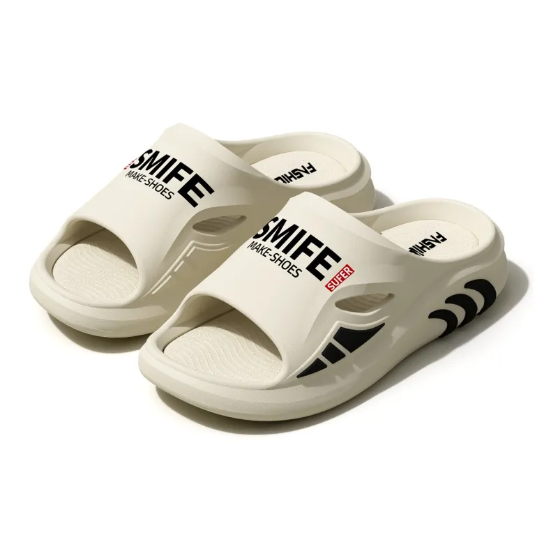 Soft Trendy Letter Print Sports Men's Slippers, Slip Resistant And Abrasion Resistant Outerwear, Premium Beach Sandals-12