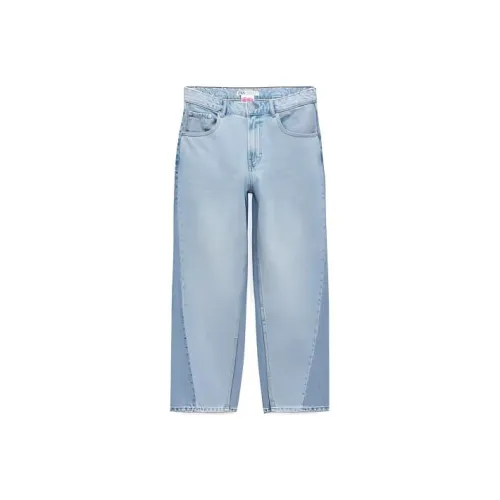Barbie X ZARA X Barbie Co brand Jeans Men Blue