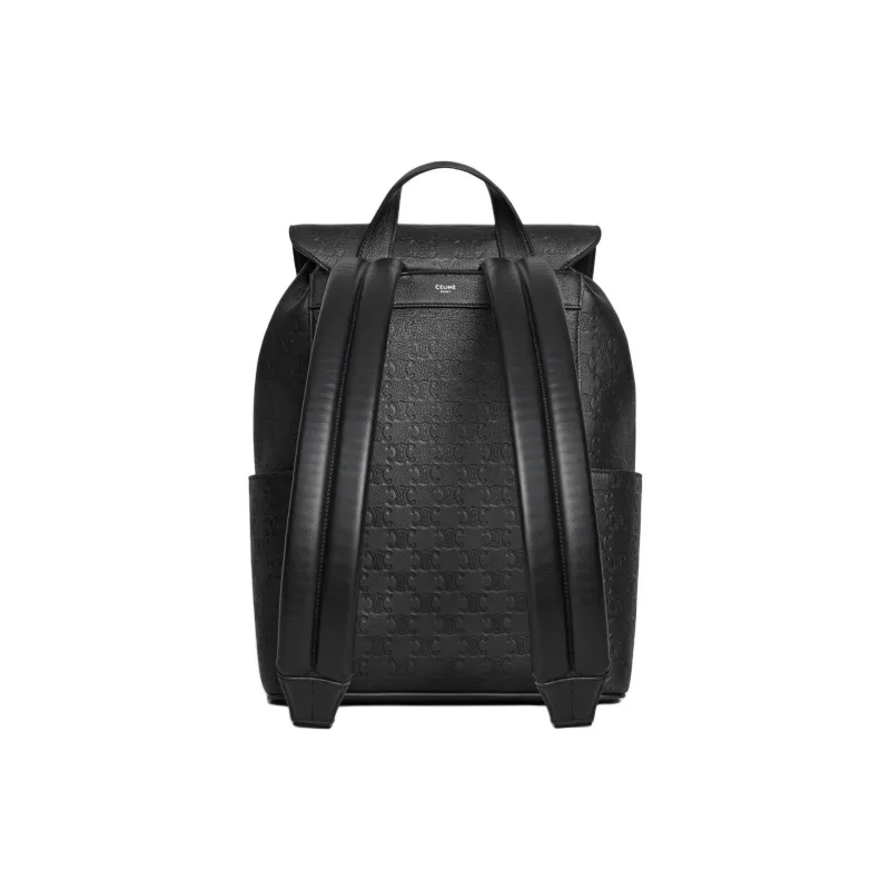 CELINE Triomphe Cow Leather Backpack Men's Black-2