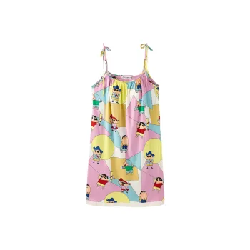 QINZUIMAO x Crayon Shinchan Nightgown Women's Gift Box Set Pastel Pink