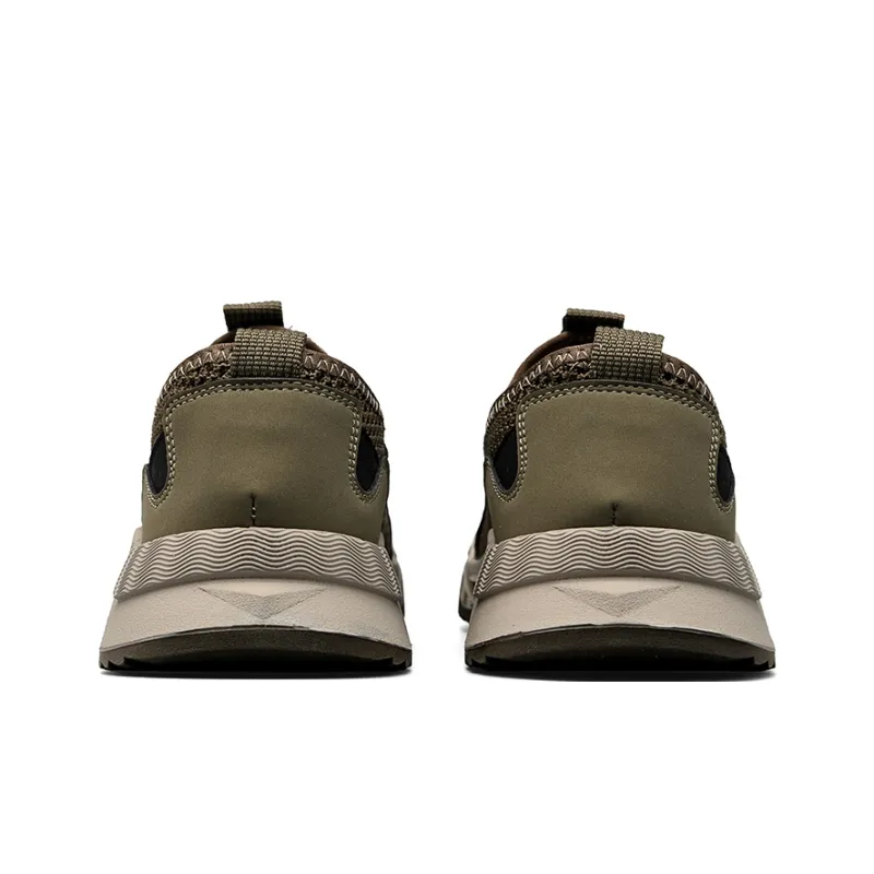 HLA Casual Shoes Men Low Top Army Green/Sand-3