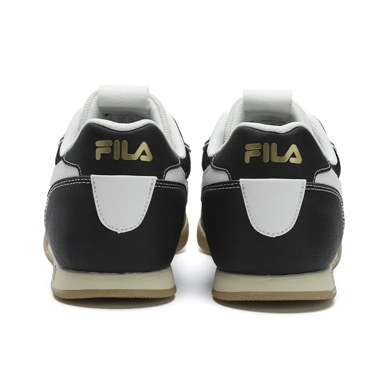FILA Trail Curved Edge Shoes Slip Resistant Low Top Casual Shoes Men's Black White-3